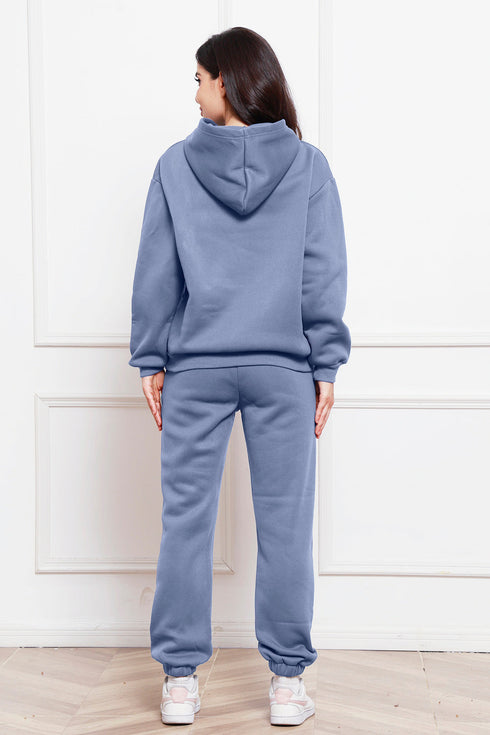 'Sarah' Long Sleeve Hoodie and Pants Set - Celes Fashion